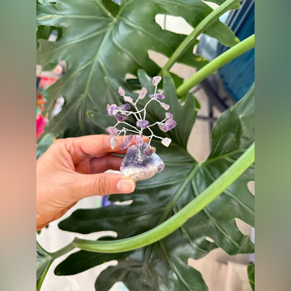 Amethyst Tree on Purple Fluorite Base - Picture 2 of 5